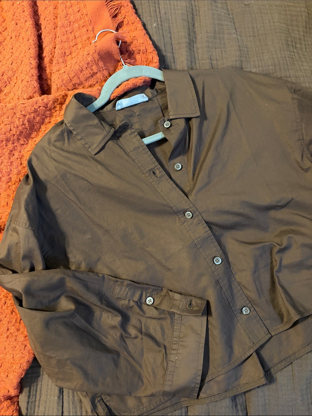 Brown Button down - Picture 7 of 7